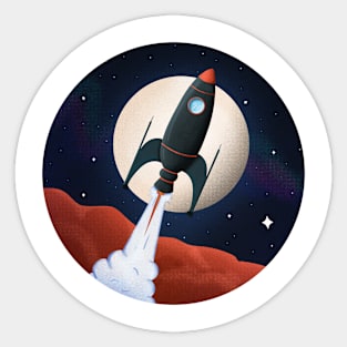 Space Rocket Sticker